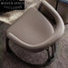 Elegant Modern Gold Stainless Steel White Faux Leather Armrest Dining Chair