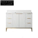Elegant Modern Grey Wood Wine Bar Cabinet Credenza with Storage