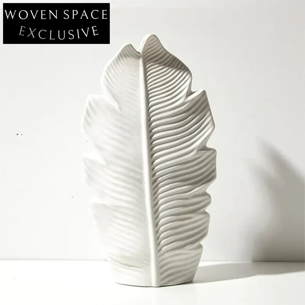 Elegant Modern Handmade Ceramic White Tabletop Decorative Flower Vase Set