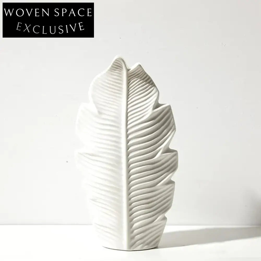 Elegant Modern Handmade Ceramic White Tabletop Decorative Flower Vase Set
