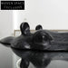 Elegant Modern Hippo Coffee Table: Luxury Glass Top, Durable FRP Base