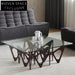 Elegant Modern Italian Design Square Glass Coffee Table for Living Room