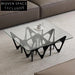 Elegant Modern Italian Design Square Glass Coffee Table for Living Room