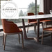 Elegant Modern Italian Solid Wood and Leather Designer Dining Armchair