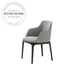 Elegant Modern Italian Solid Wood and Leather Designer Dining Armchair