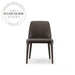 Elegant Modern Italian Solid Wood and Leather Designer Dining Armchair