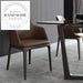 Elegant Modern Italian Solid Wood and Leather Designer Dining Armchair