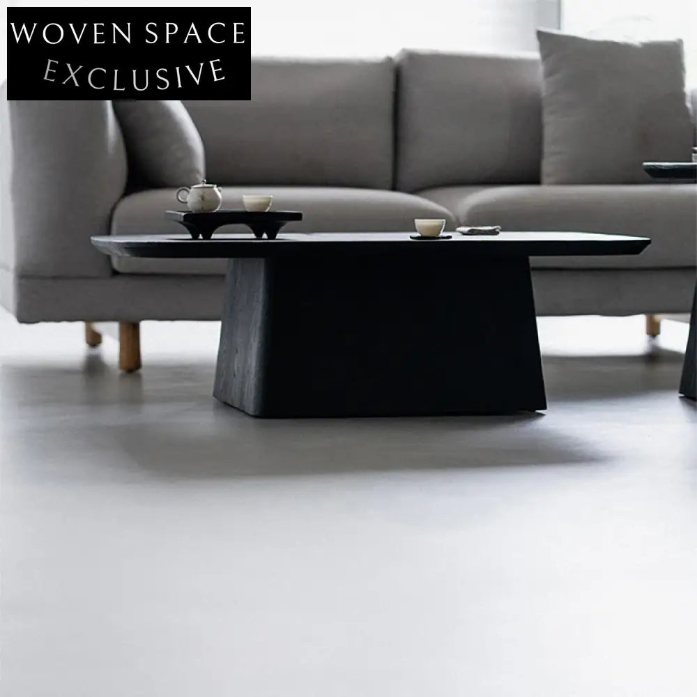 Elegant Modern Japanese Solid Wood Coffee Table with Bevelling Edge Design