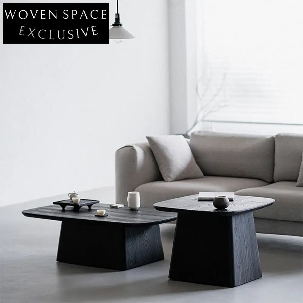 Elegant Modern Japanese Solid Wood Coffee Table with Bevelling Edge Design