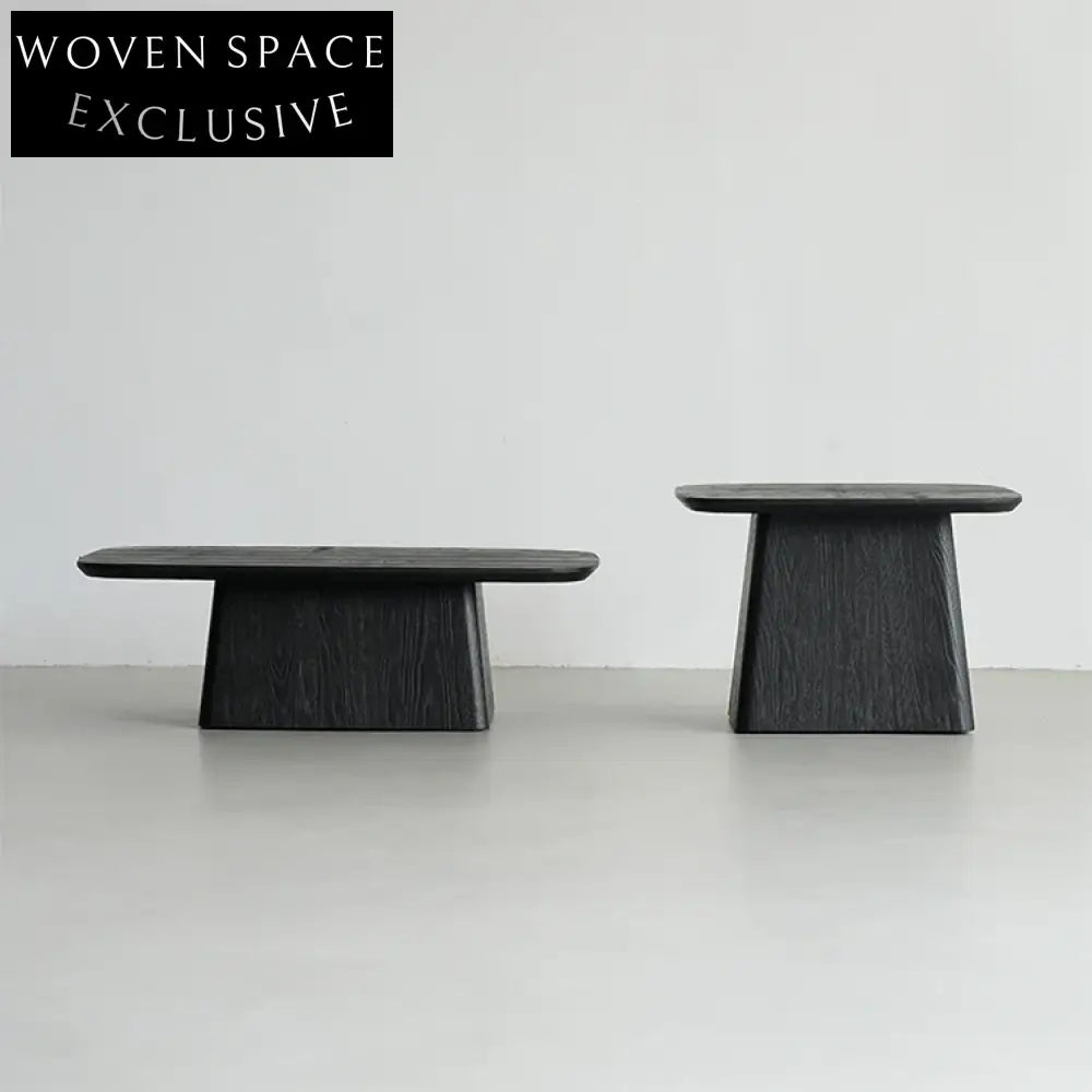 Elegant Modern Japanese Solid Wood Coffee Table with Bevelling Edge Design