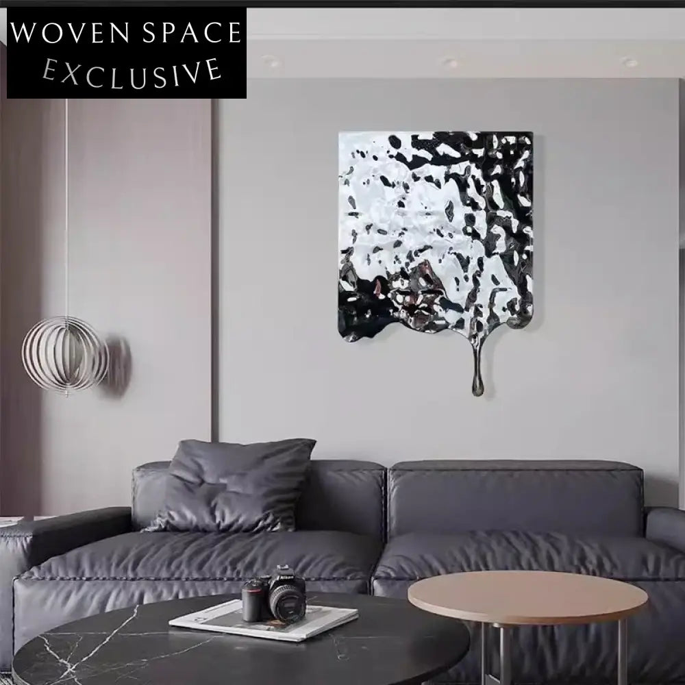 Elegant Modern Luxury 3D Metal Wall Decor Drops Shape Art Sculpture