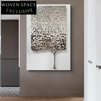 Elegant Modern Luxury 3D Metal Wall Decor Drops Shape Art Sculpture