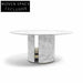 Elegant Modern Luxury White Marble Top Dining Table