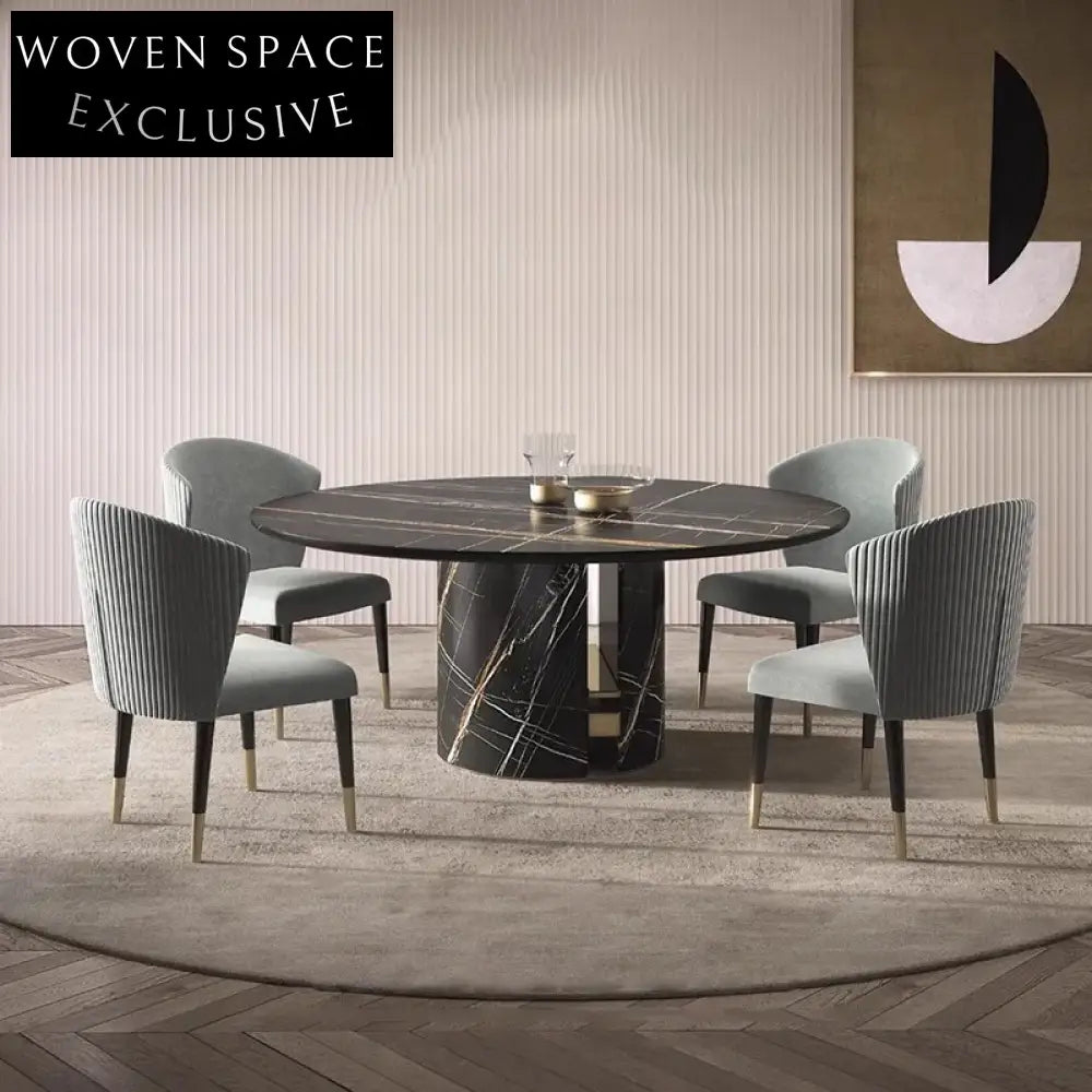 Elegant Modern Luxury White Marble Top Dining Table