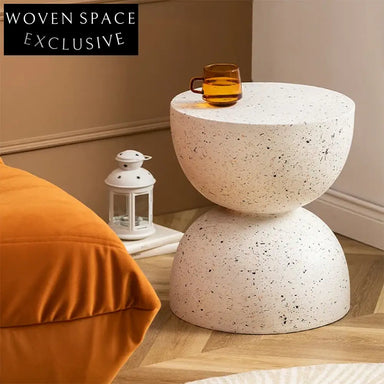 Elegant Modern Magnesium Oxide Round Side Table for Living Room