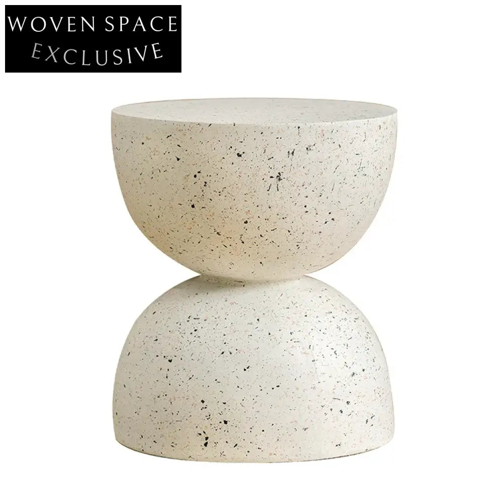 Elegant Modern Magnesium Oxide Round Side Table for Living Room