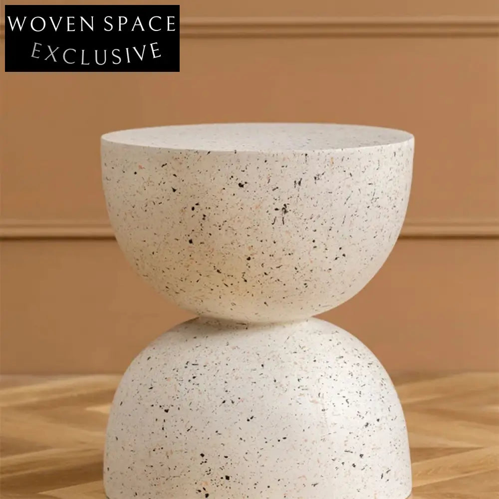 Elegant Modern Magnesium Oxide Round Side Table for Living Room