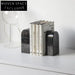 Elegant Modern Marble Bookends, Natural Stone Decorative Book Holders