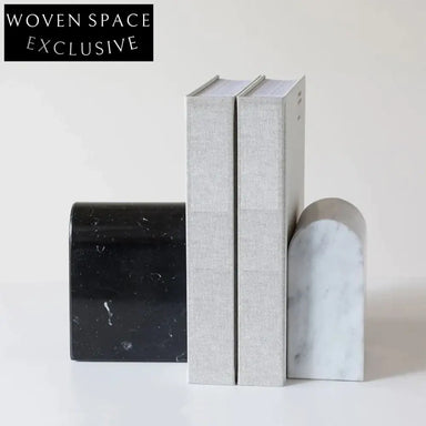 Elegant Modern Marble Bookends, Natural Stone Decorative Book Holders