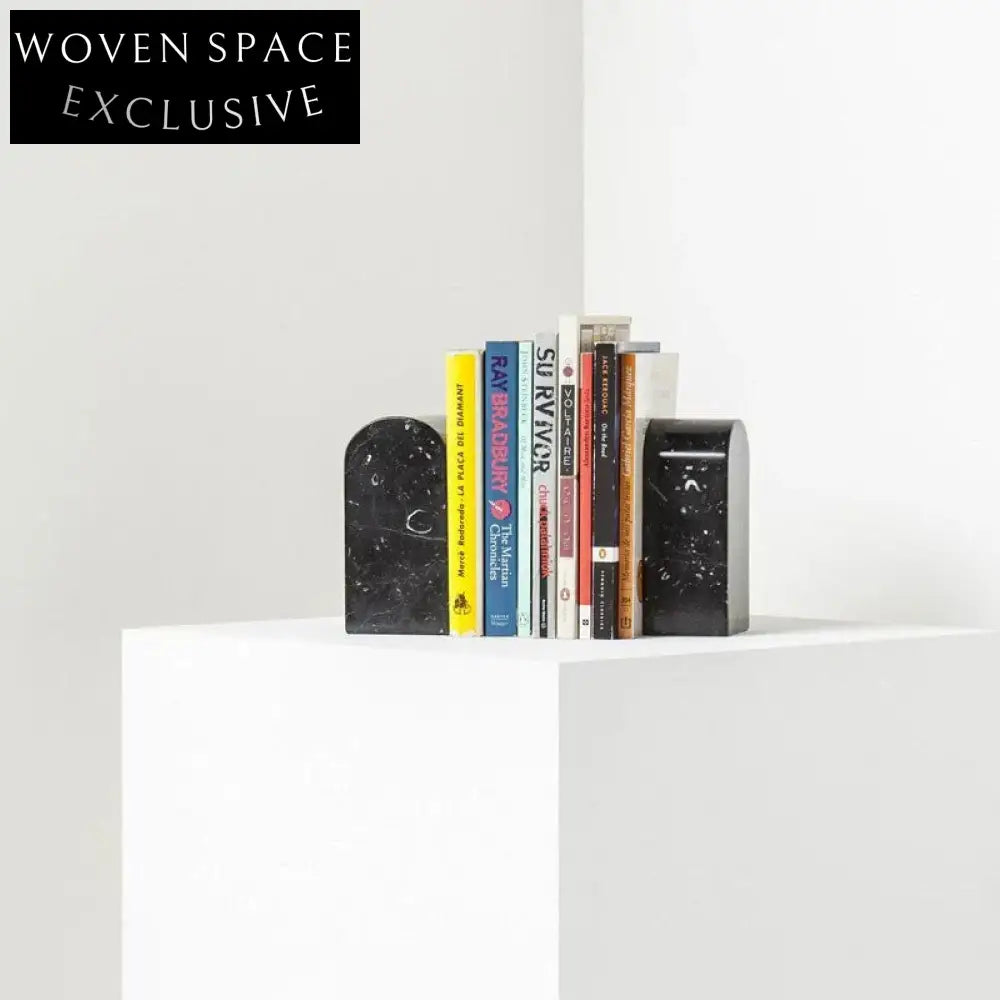 Elegant Modern Marble Bookends, Natural Stone Decorative Book Holders