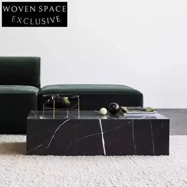 Elegant Modern Marble Coffee and Side Table Set, Living Room Tables