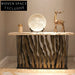 Elegant Modern Marble Top Stainless Steel Entryway Console Table