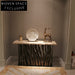 Elegant Modern Marble Top Stainless Steel Entryway Console Table