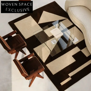 Elegant Modern Minimalist Geometric Design Polyester Fiber Floor Area Rug