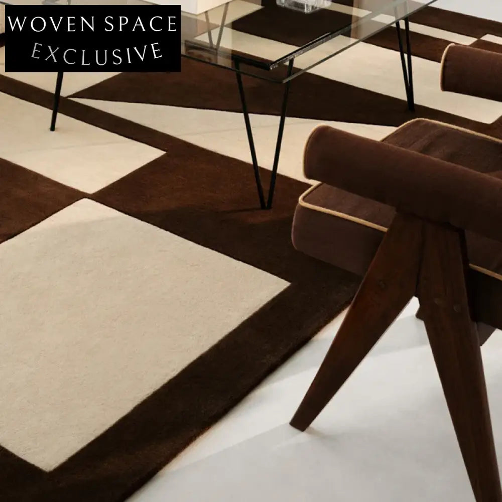 Elegant Modern Minimalist Geometric Design Polyester Fiber Floor Area Rug