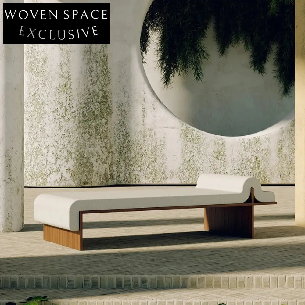 Elegant Modern Minimalist Solid Wood Fabric Upholstered Bed End Bench