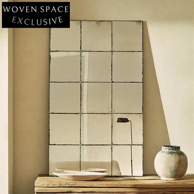 Elegant Modern Minimalist Square Wall Accent Mirror with Metal Wood Frame