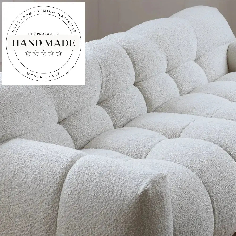 Elegant Modern Minimalist Three Seater Fabric Apartment Living Room Sofa