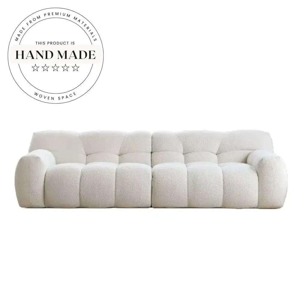 Elegant Modern Minimalist Three Seater Fabric Apartment Living Room Sofa