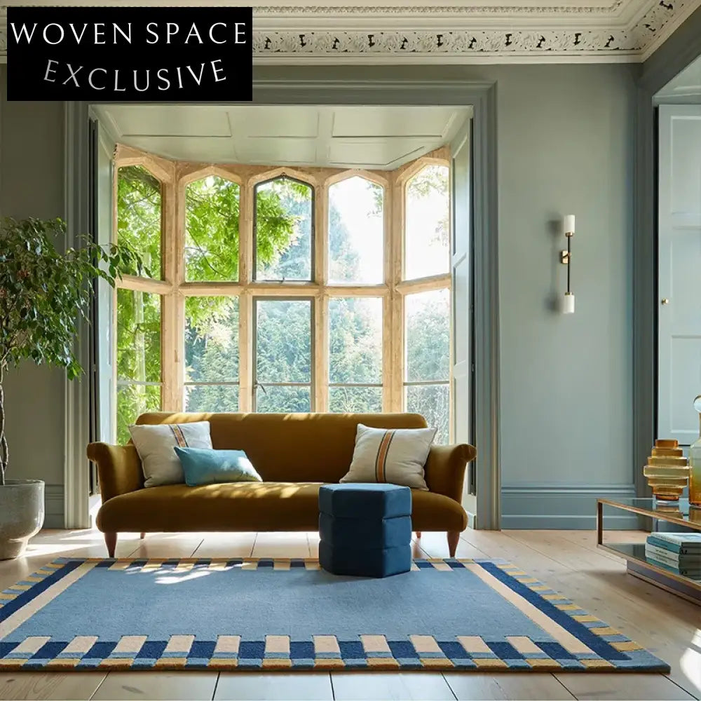 Elegant Modern Minimalist Wool Area Rug - Soft Geometric Design Floor Carpet