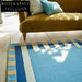 Elegant Modern Minimalist Wool Area Rug - Soft Geometric Design Floor Carpet