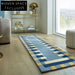 Elegant Modern Minimalist Wool Area Rug - Soft Geometric Design Floor Carpet
