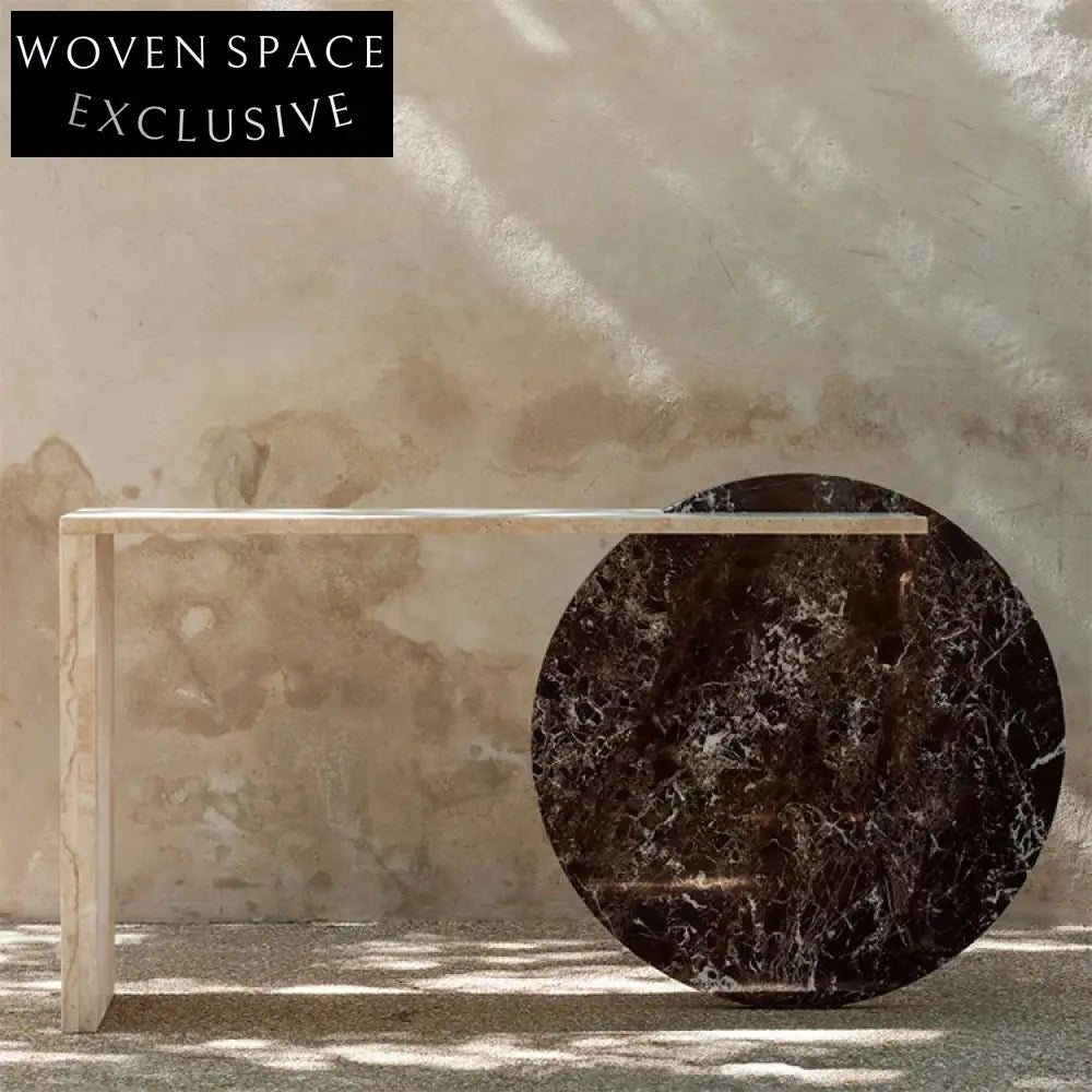 Elegant Modern Natural Marble Console Table for Luxury Living Room Decor