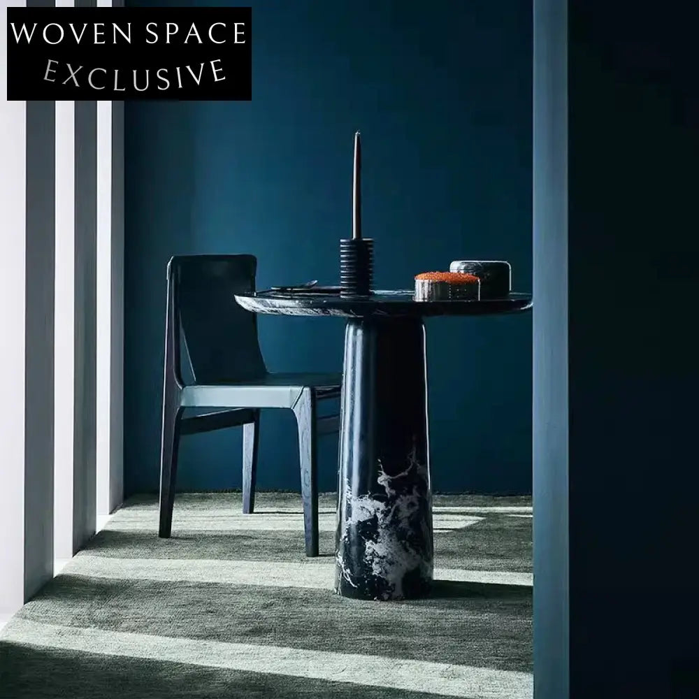 Elegant Modern Natural Marble Round Dining and Coffee Table