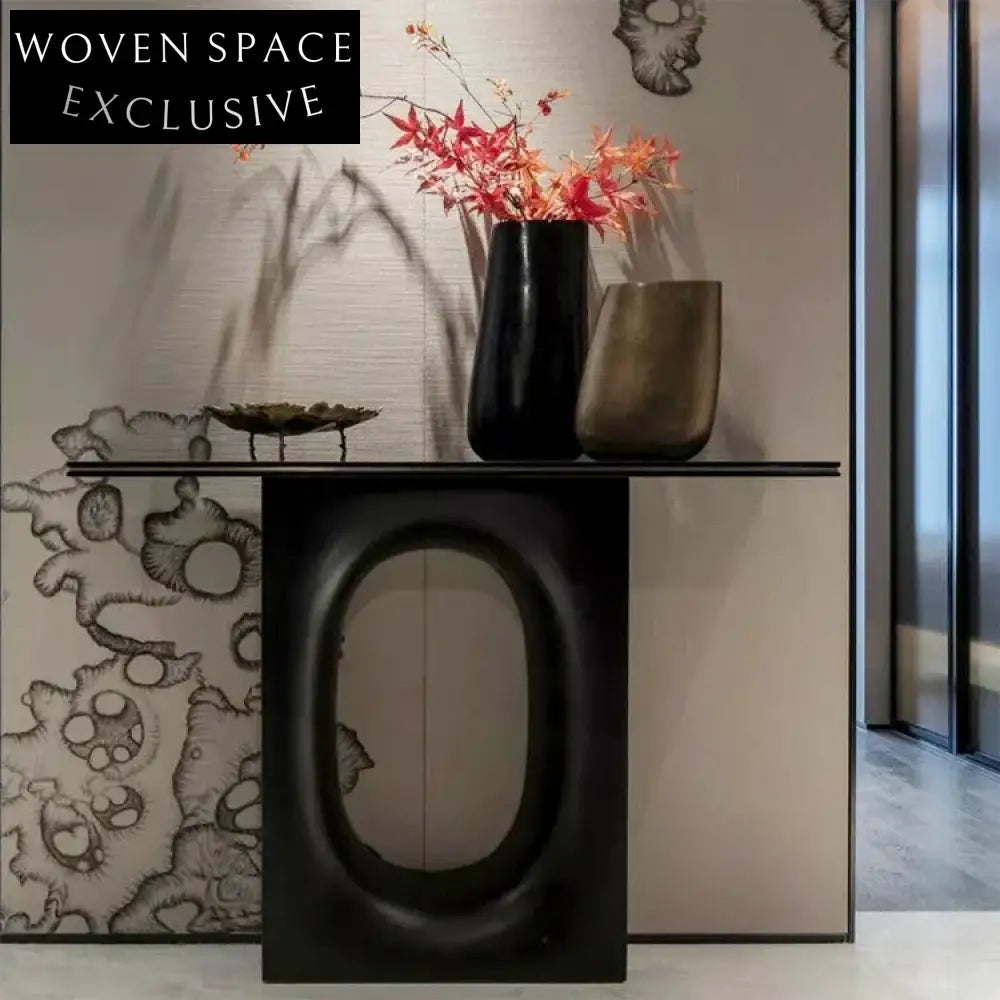 Elegant Modern Nordic Marble Fiberglass Console Table for Living Room Entryway