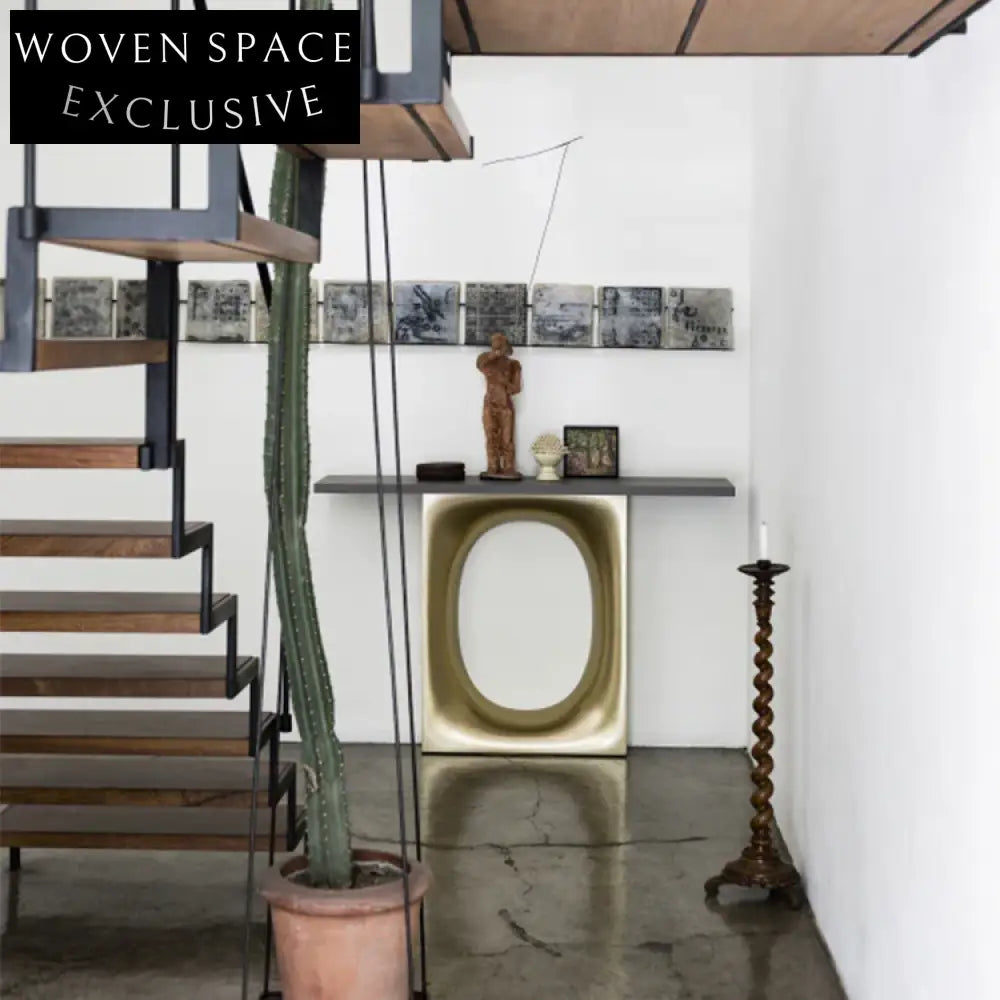 Elegant Modern Nordic Marble Fiberglass Console Table for Living Room Entryway