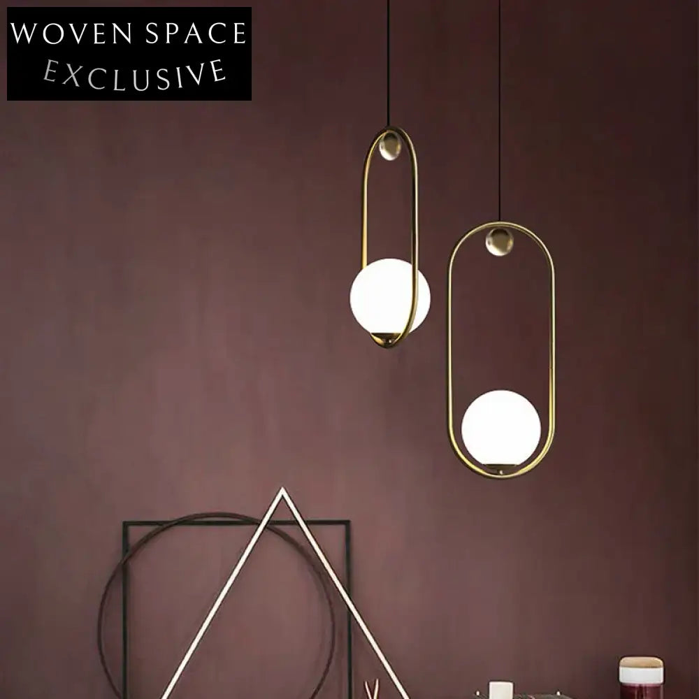 Elegant Modern Nordic Round Aluminum LED Ceiling Hanging Pendant Light Fixture