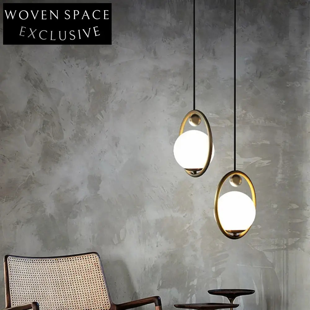 Elegant Modern Nordic Round Aluminum LED Ceiling Hanging Pendant Light Fixture