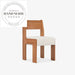 Elegant Modern Nordic Solid Wood Frame Fabric Upholstered Armrest Dining Chair