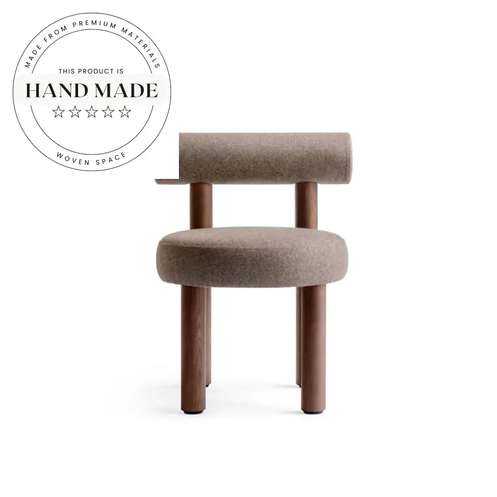 Elegant Modern Nordic Walnut Solid Wood Upholstered Backrest Dining Chair