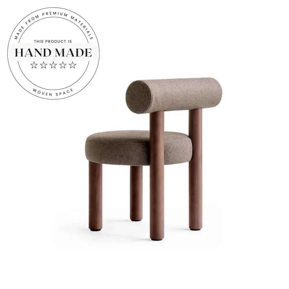 Elegant Modern Nordic Walnut Solid Wood Upholstered Backrest Dining Chair