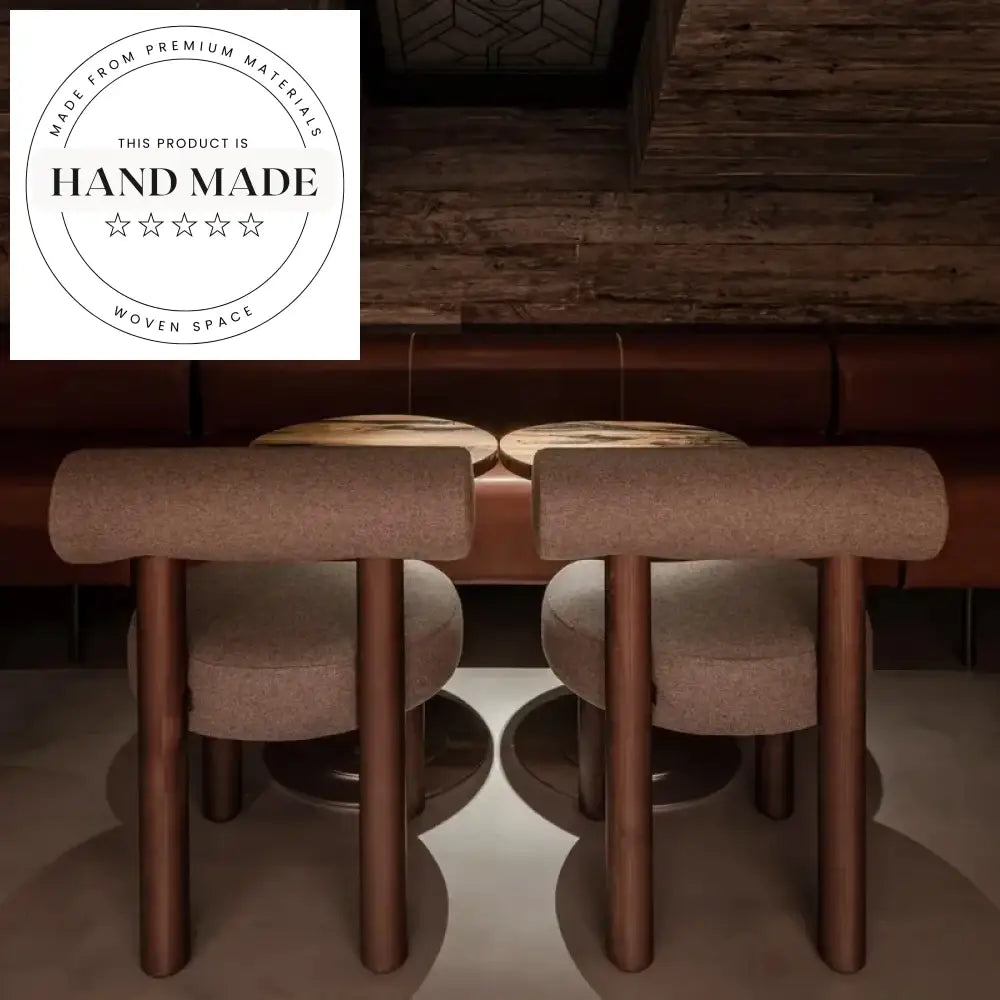 Elegant Modern Nordic Walnut Solid Wood Upholstered Backrest Dining Chair