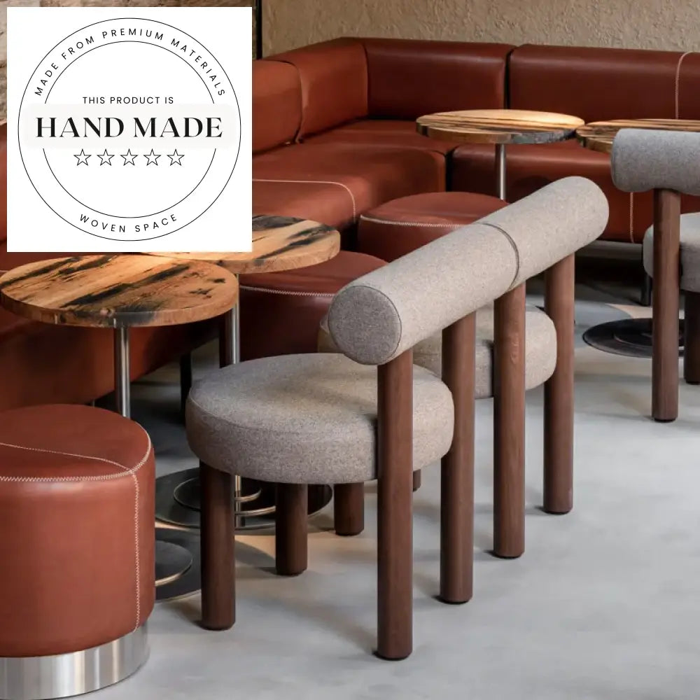 Elegant Modern Nordic Walnut Solid Wood Upholstered Backrest Dining Chair