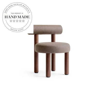 Elegant Modern Nordic Walnut Solid Wood Upholstered Backrest Dining Chair