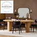 Elegant Modern Oblong Natural Wood Oval Pedestal Dining Table