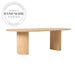Elegant Modern Oblong Natural Wood Oval Pedestal Dining Table